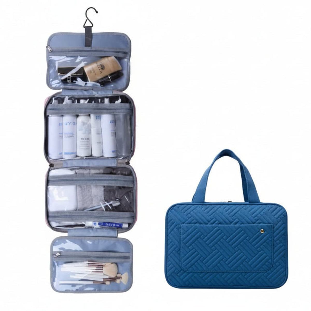 Compact Cosmetic Organizer With 4 Compartments For Travel And Everyday Storage - Image 5