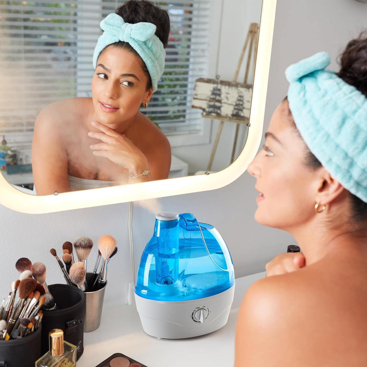 Cool Mist Humidifier With 2.2L Tank Ultrasonic Quiet Operation And 360° Nozzle - Image 5