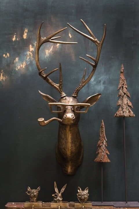 Decorative Deer Animal Head Sculpture - Image 4