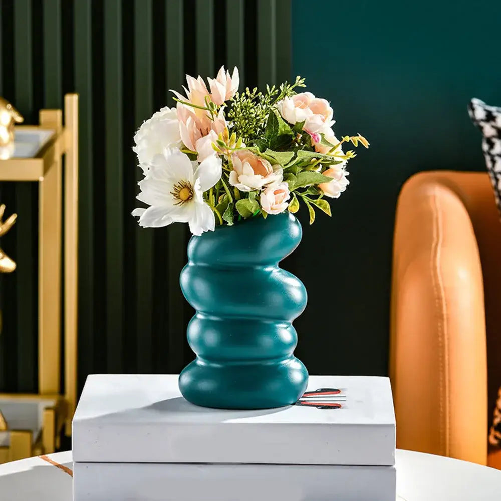 Modern Decorative Vase with Colorful Glass Style