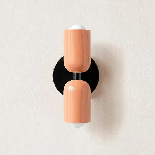 Modern Metal Wall Sconce with Dual Cylinders