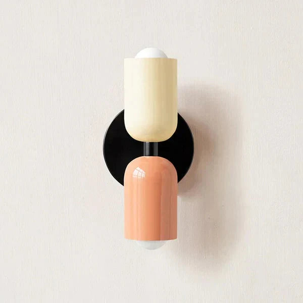 Modern Metal Wall Sconce with Dual Cylinders
