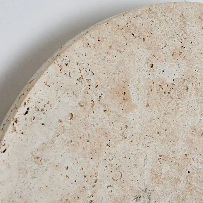 Natural Travertine Wall Sconce with Halo Glow