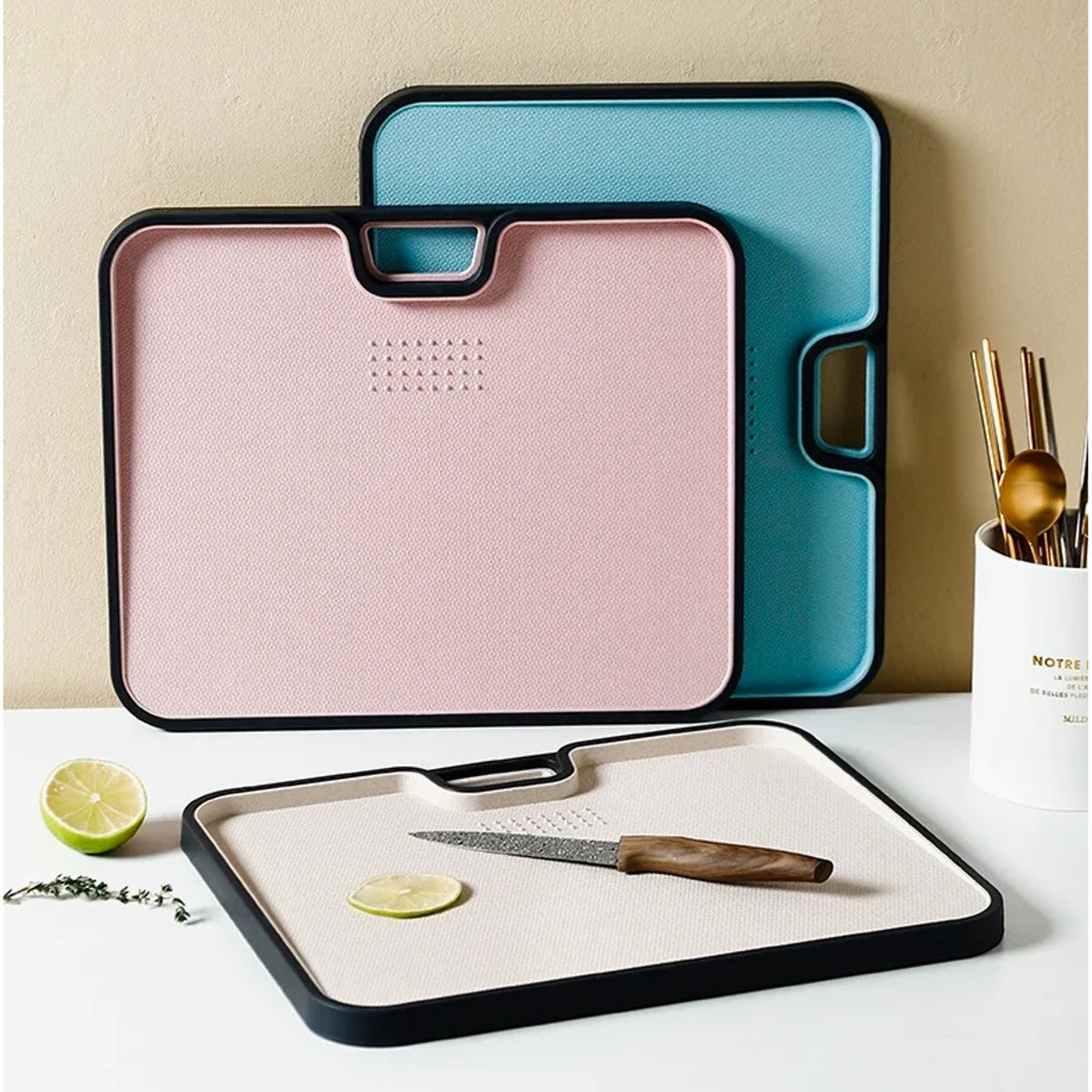 Eco-Friendly Wheat Straw Cutting Board With Double-Sided Design For Meat And Vegetables - Image 9