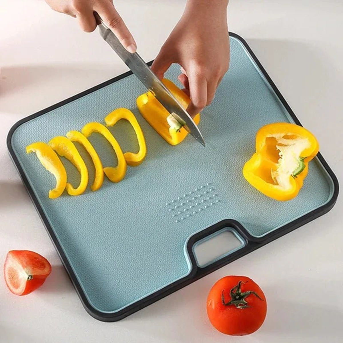 Eco-Friendly Wheat Straw Cutting Board With Double-Sided Design For Meat And Vegetables - Image 4