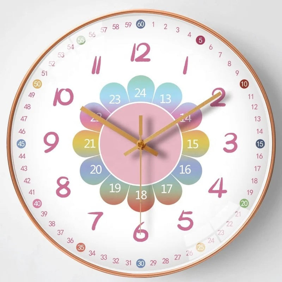Educational Wall Clock With Color Dial And Battery Operation - Image 3
