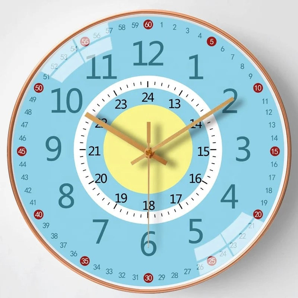 Educational Wall Clock With Color Dial And Battery Operation - Image 4