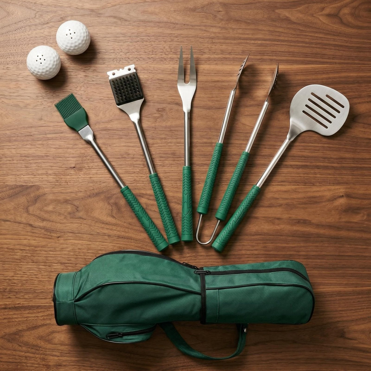 Father's Day Golf Themed Bbq Tool Set With Stainless Steel Tools And Golf Bag Carrying Case - Image 1