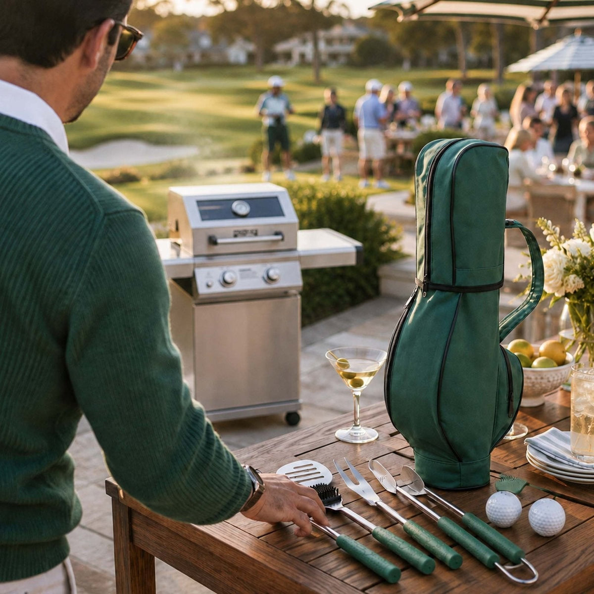 Father's Day Golf Themed Bbq Tool Set With Stainless Steel Tools And Golf Bag Carrying Case - Image 7