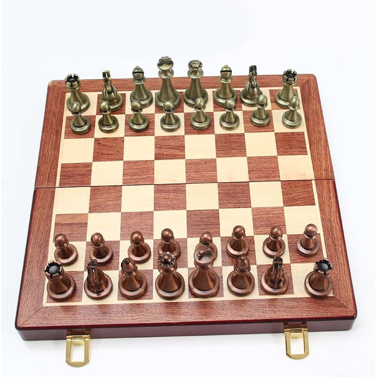 Folding Metal Alloy Chess Set With European Competitive Educational Toy Board - Image 6