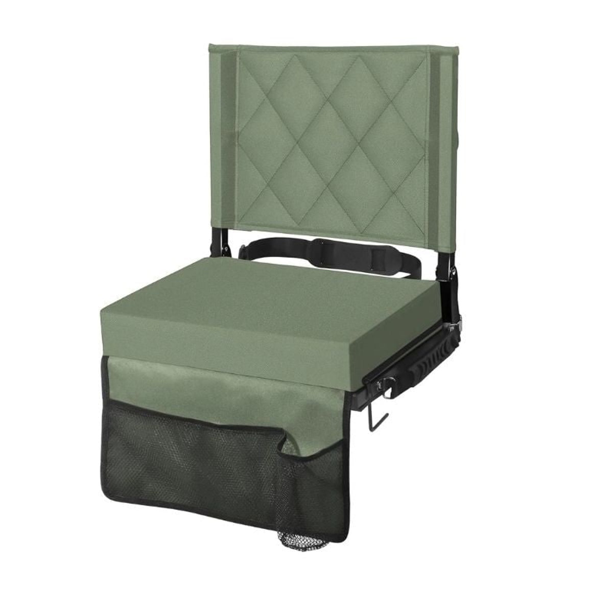 Folding Stadium Seat With Quilted Cushion And Shoulder Strap - Image 4