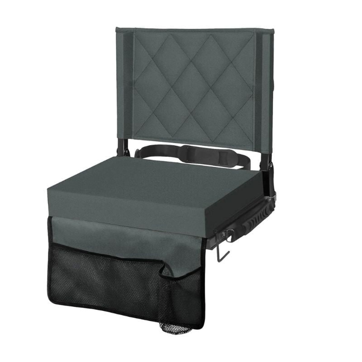 Folding Stadium Seat With Quilted Cushion And Shoulder Strap - Image 6