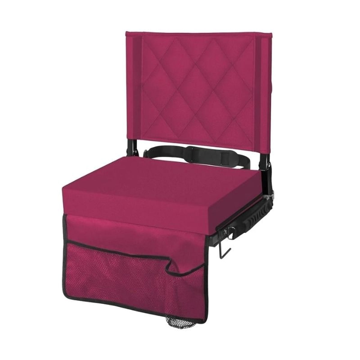 Folding Stadium Seat With Quilted Cushion And Shoulder Strap - Image 7