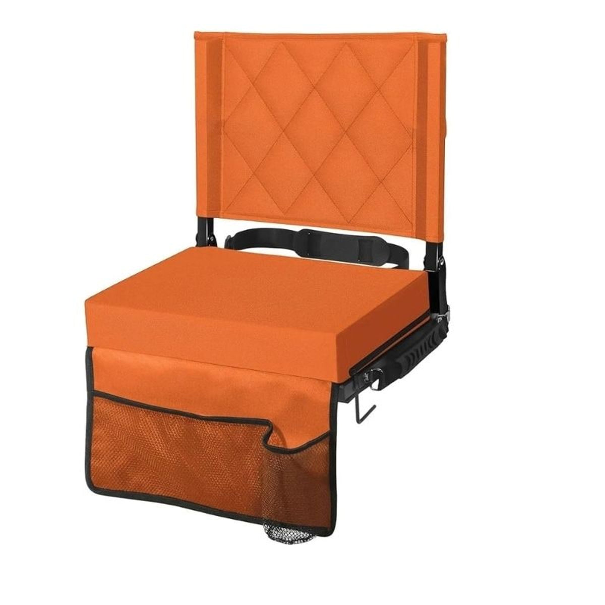 Folding Stadium Seat With Quilted Cushion And Shoulder Strap - Image 2