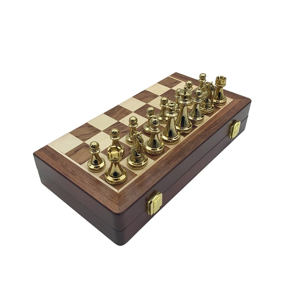 Folding Wooden Chess Set With Large Pieces Premium Gift Box - Image 4