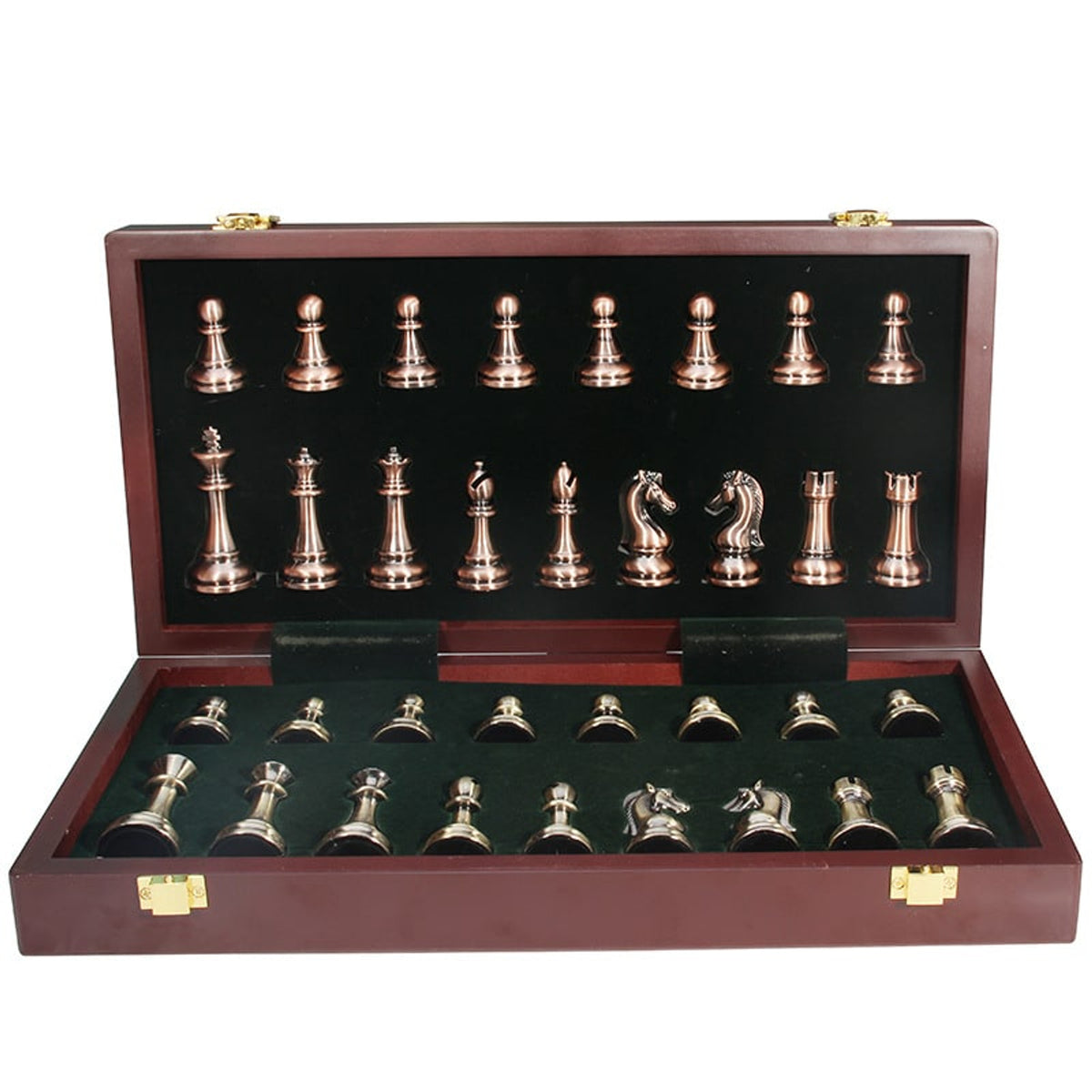 Folding Wooden Chess Set With Large Pieces Premium Gift Box - Image 2