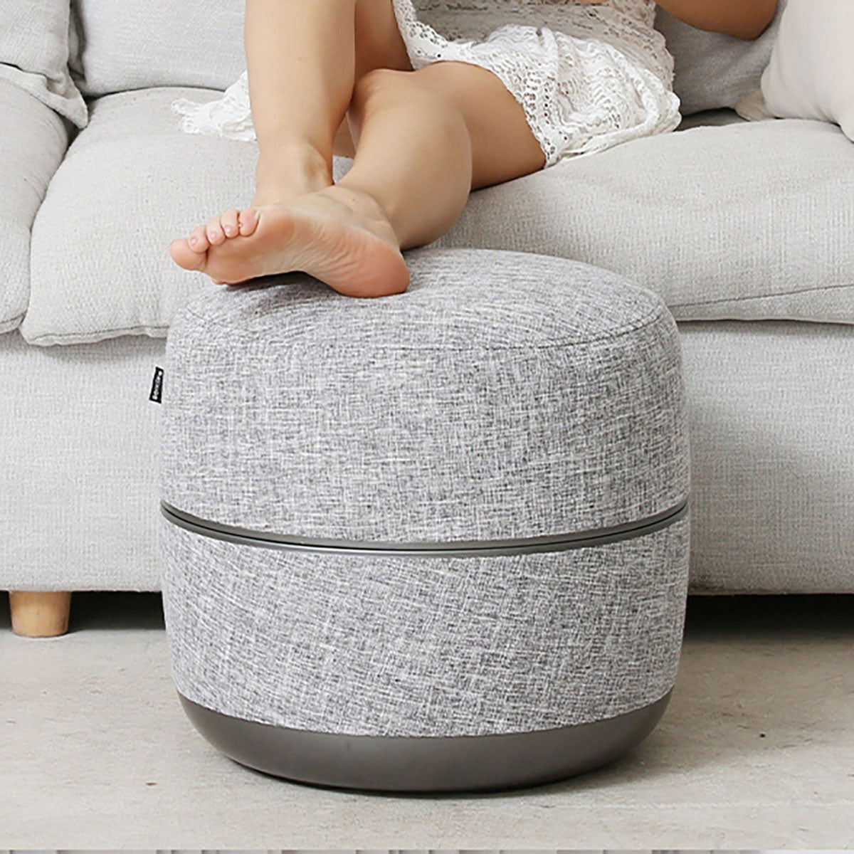 Foot Massaging Ottoman With Shiatsu Rollers Air Compression Heat And Vibration - Image 2