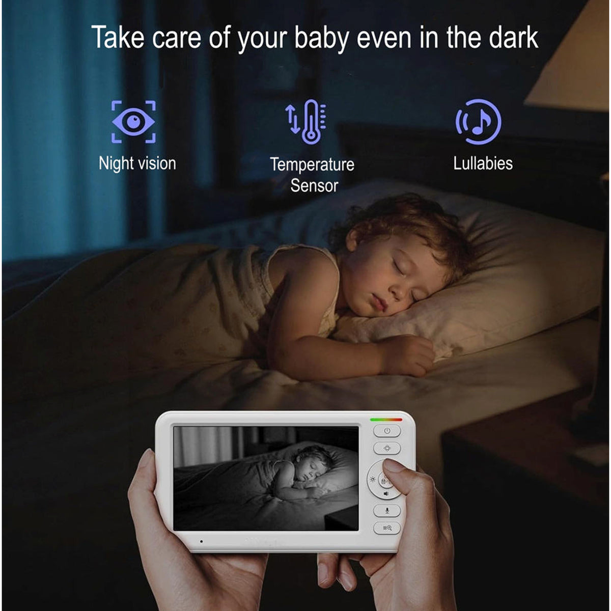 HD Wireless Baby Monitor With Night Vision Two-Way Audio And 1000ft Range - Image 6