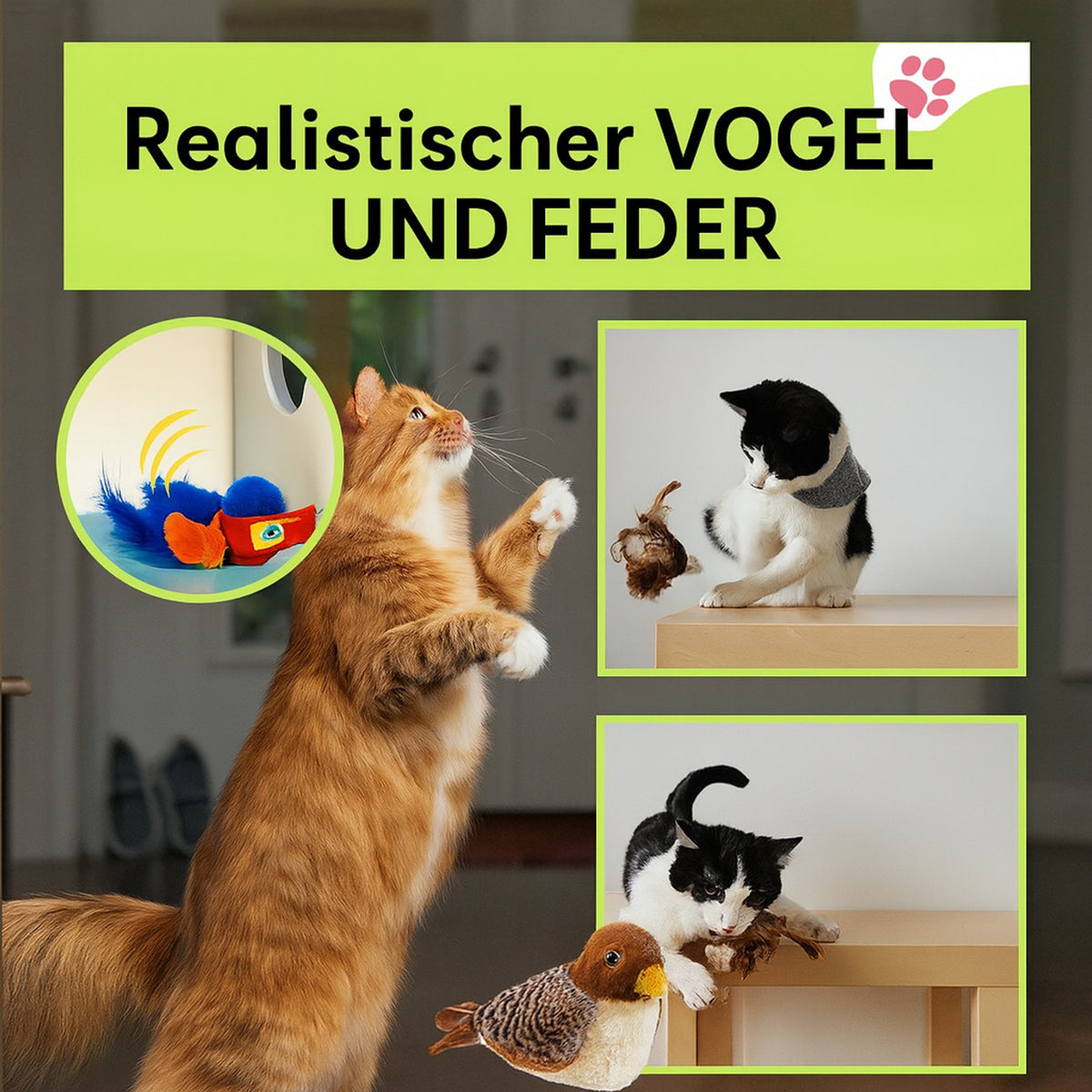 Interactive Bird Cat Toy With Realistic Sounds For Indoor Hunting Fun - Image 4