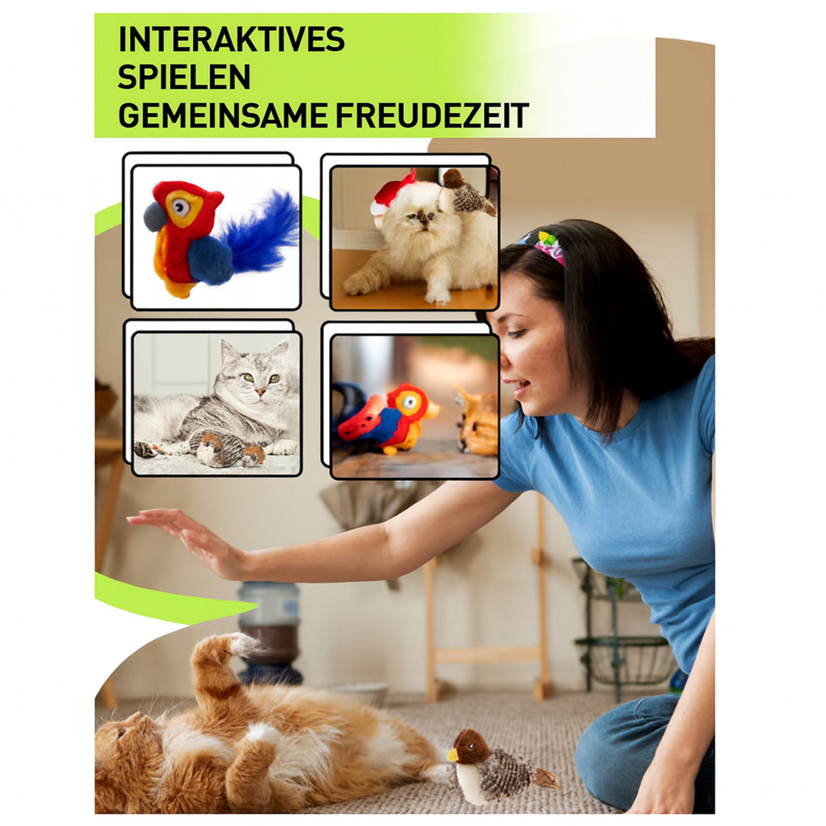 Interactive Bird Cat Toy With Realistic Sounds For Indoor Hunting Fun - Image 5