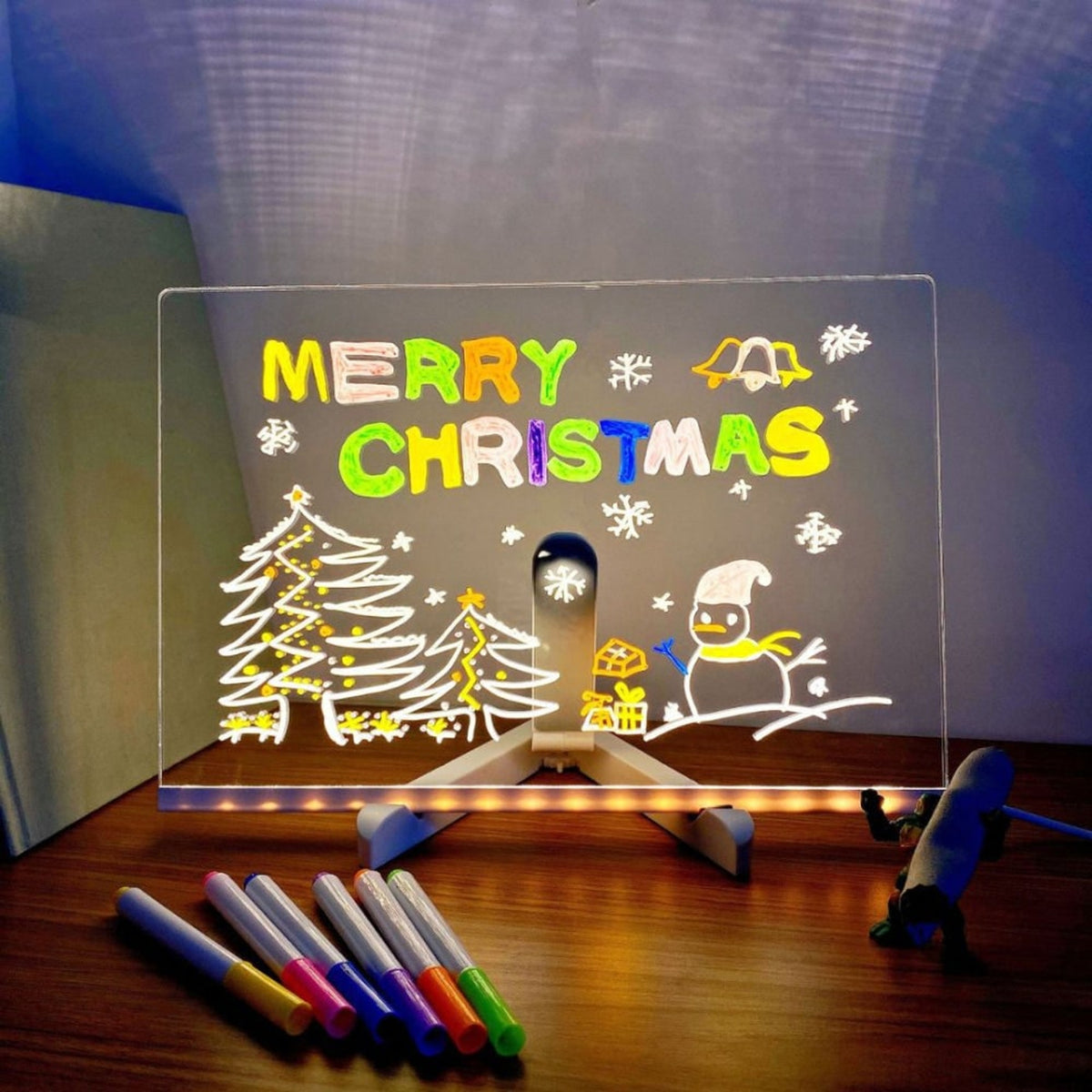 LED Drawing Board For Kids Reusable Illuminated Writing Tablet With Bright Backlight - Image 3