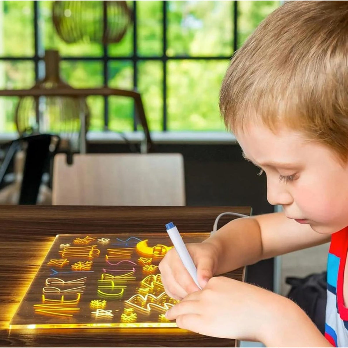 LED Drawing Board For Kids Reusable Illuminated Writing Tablet With Bright Backlight - Image 6