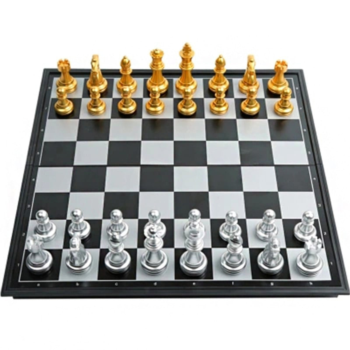 Magnetic Chess Set Folding Board With PVC Pieces For Elementary Students - Image 3