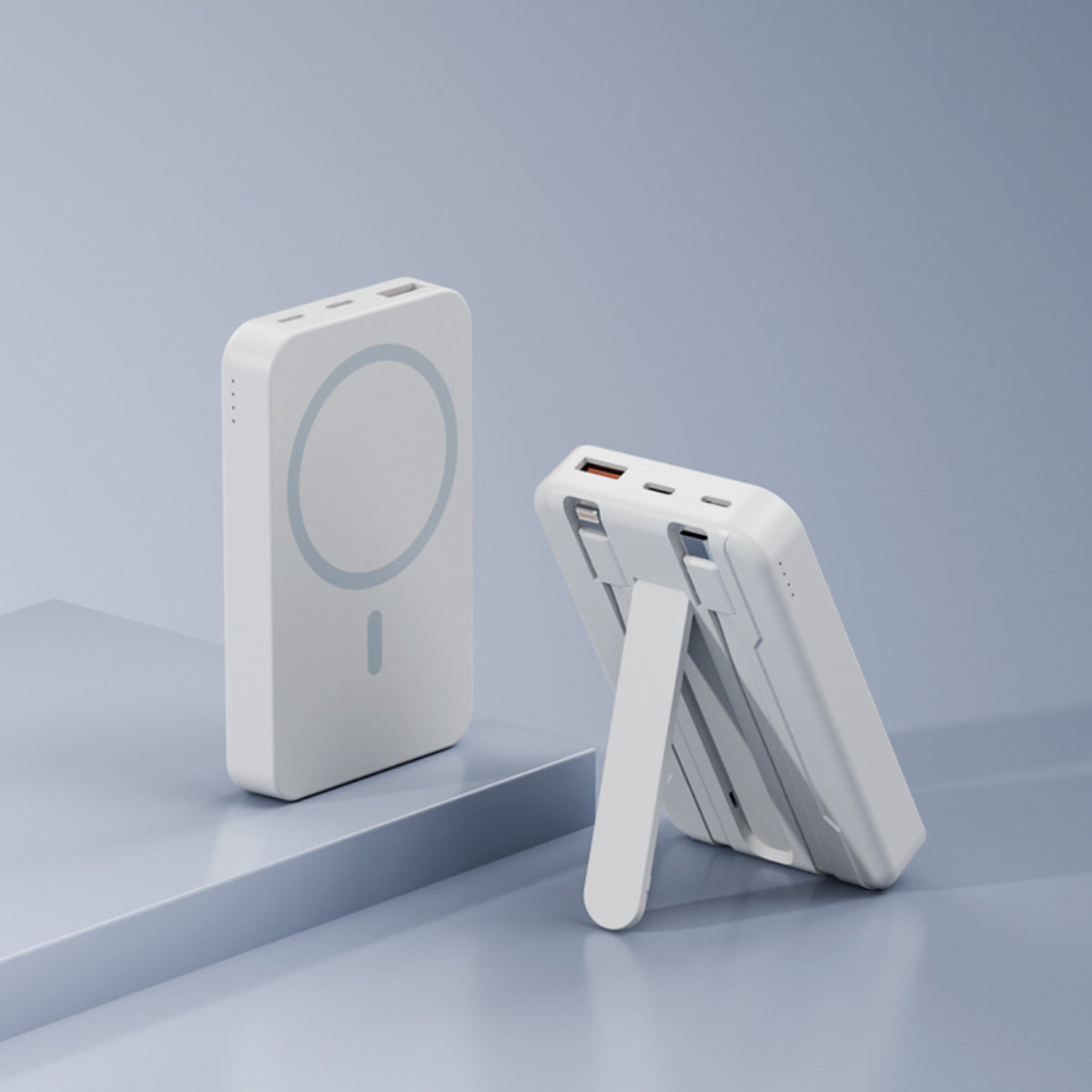 Magnetic Wireless Power Bank With 10 000mAh Capacity 22.5W Fast Charging And Built-In Stand - Image 1