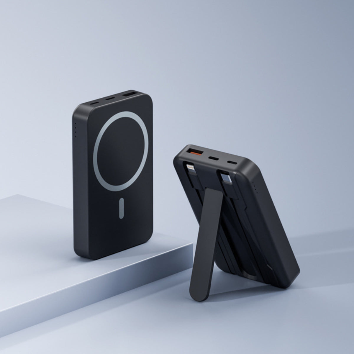 Magnetic Wireless Power Bank With 10 000mAh Capacity 22.5W Fast Charging And Built-In Stand - Image 2