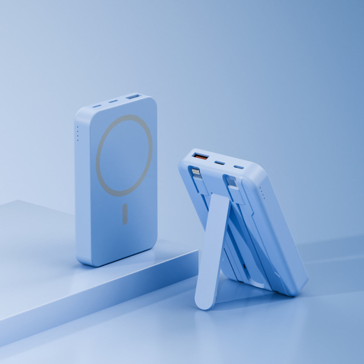Magnetic Wireless Power Bank With 10 000mAh Capacity 22.5W Fast Charging And Built-In Stand - Image 4