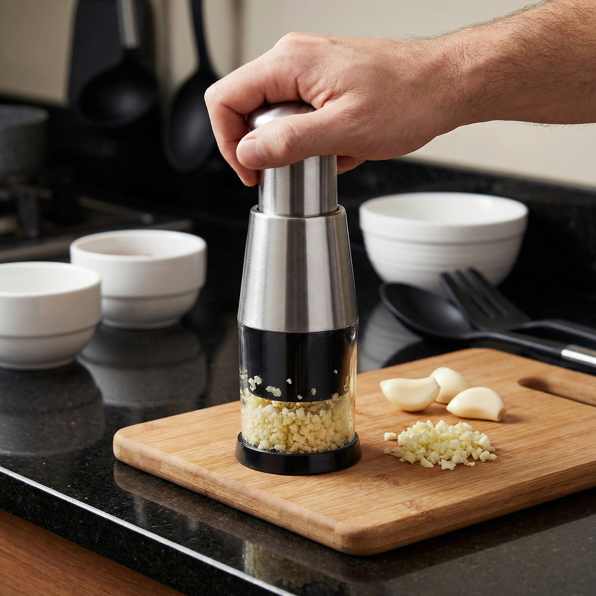 Manual Food Chopper For Onions Garlic Vegetables And Herbs - Image 2