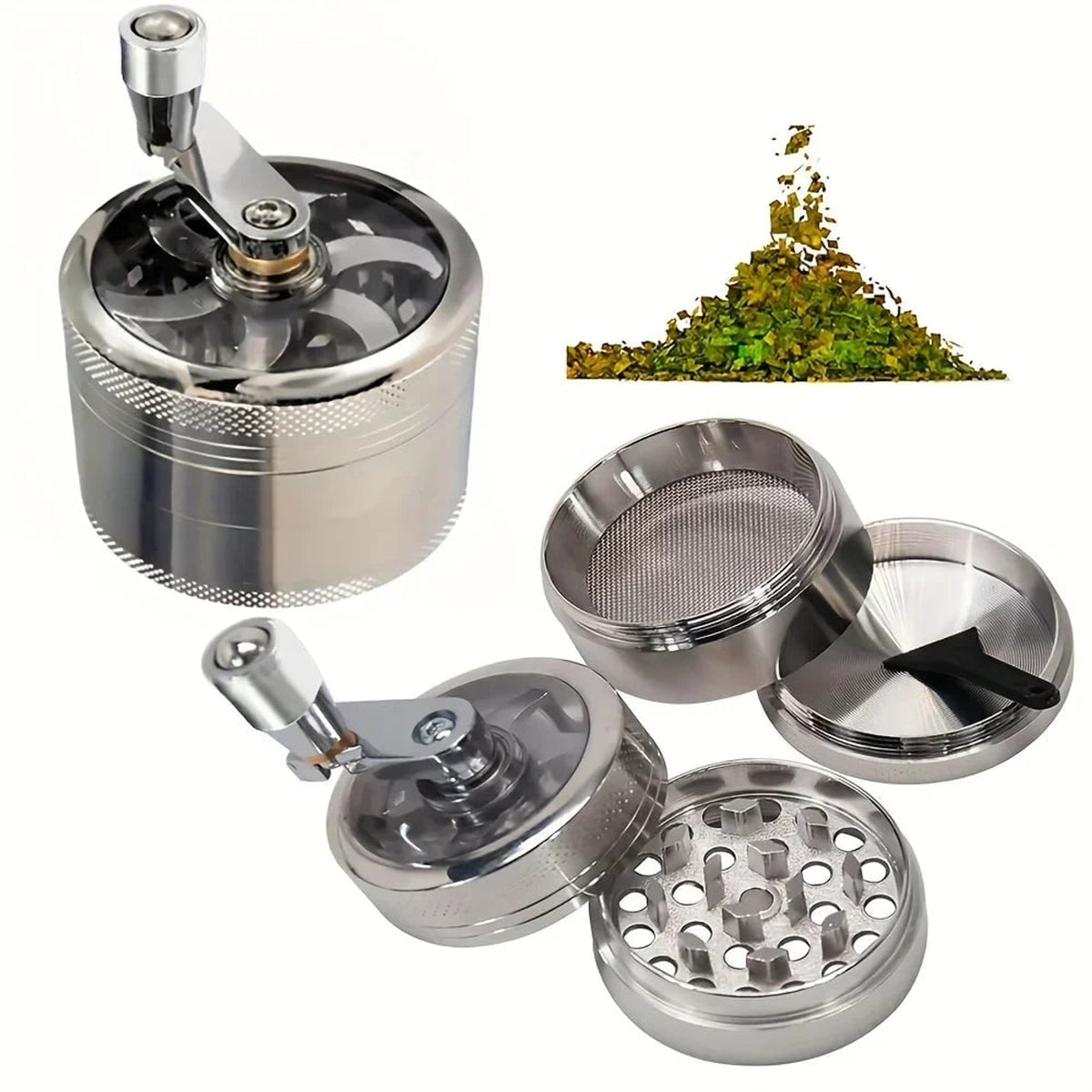 Manual Spice Grinder With Ergonomic Hand Crank For Nutmeg Peppercorns And Rock Salt - Image 7