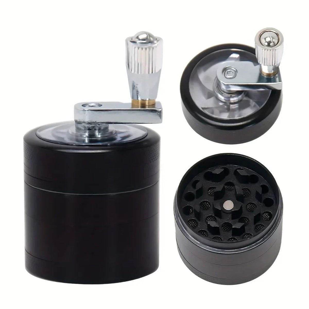 Manual Spice Grinder With Ergonomic Hand Crank For Nutmeg Peppercorns And Rock Salt - Image 3