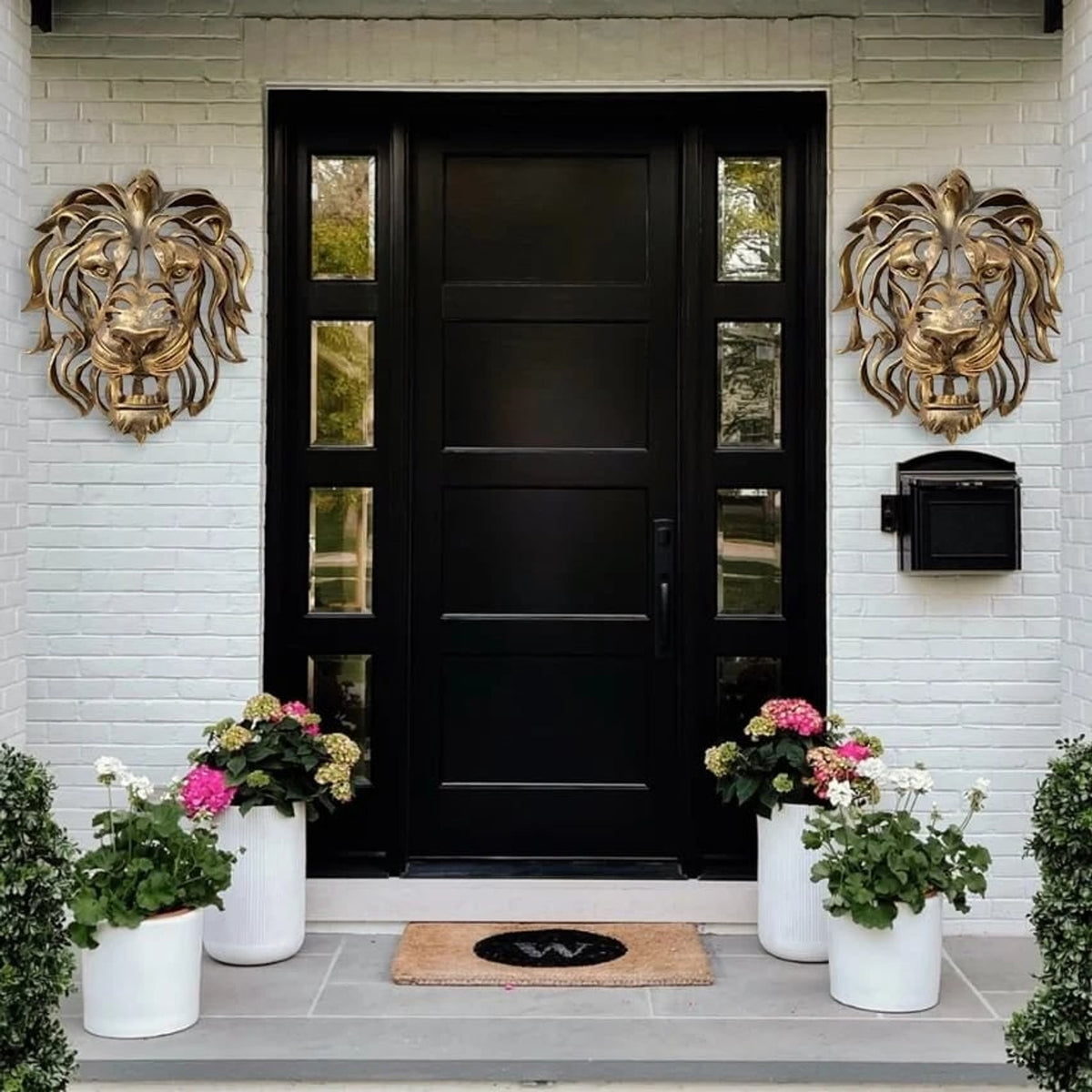 Metal Lion Head Wall Decoration Elegant And Strong Openwork Design For Indoor Or Outdoor Use - Image 6