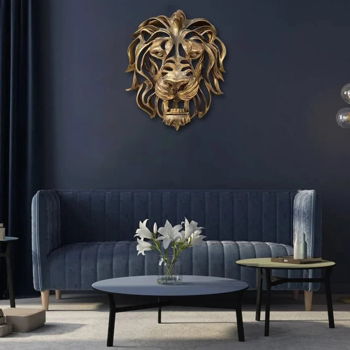 Metal Lion Head Wall Decoration Elegant And Strong Openwork Design For Indoor Or Outdoor Use - Image 5
