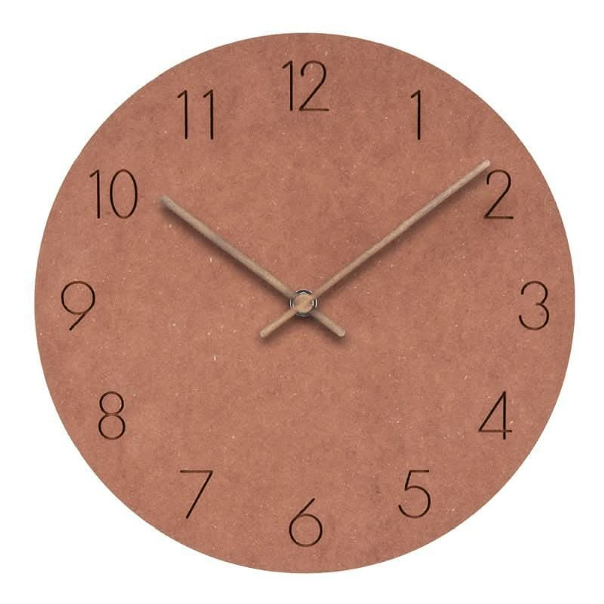Modern Silent Round Mdf Wall Clock With Wood Hands - Image 6
