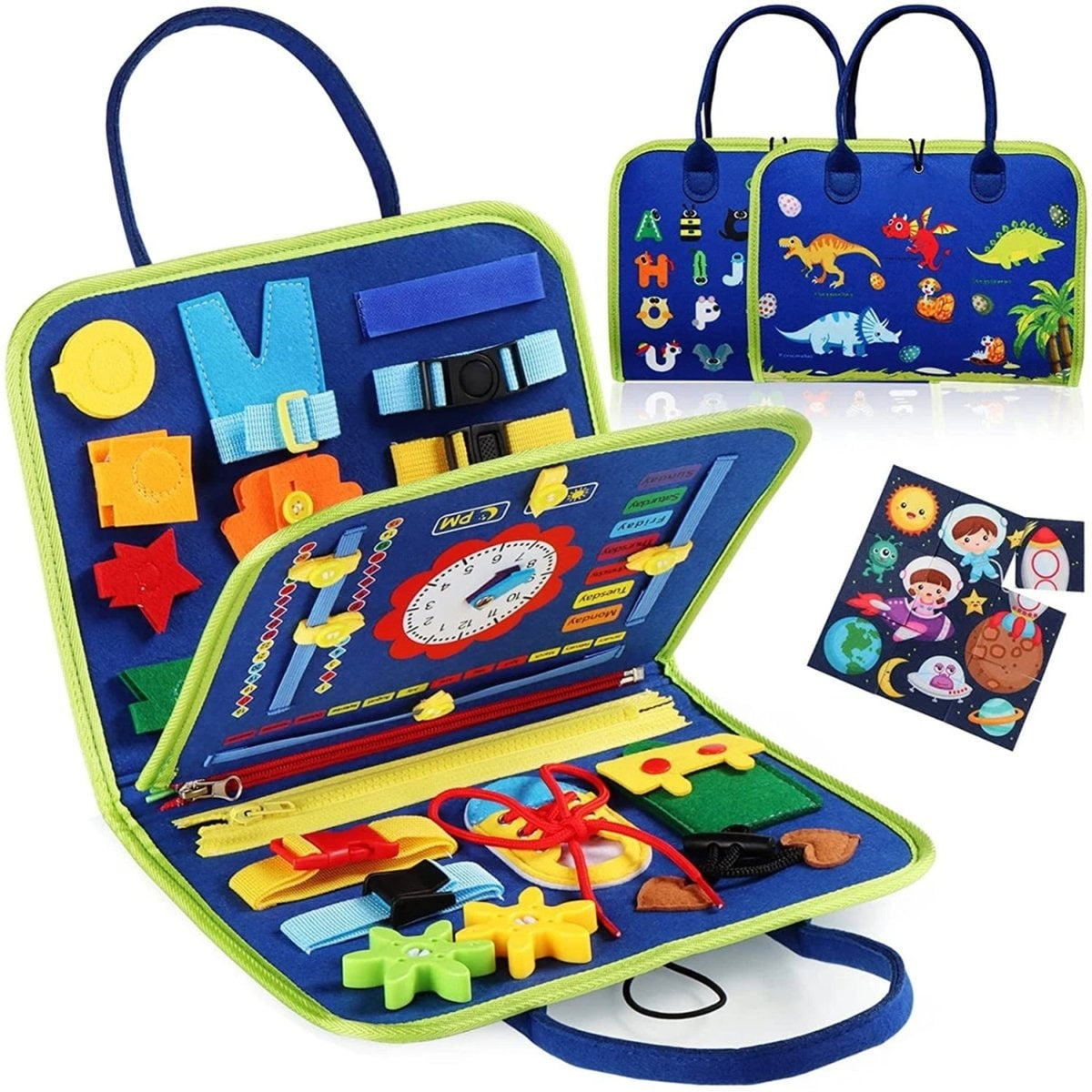 Montessori Activity Board For Coordination & Motor Development With 15 Sensory Activities - Image 8