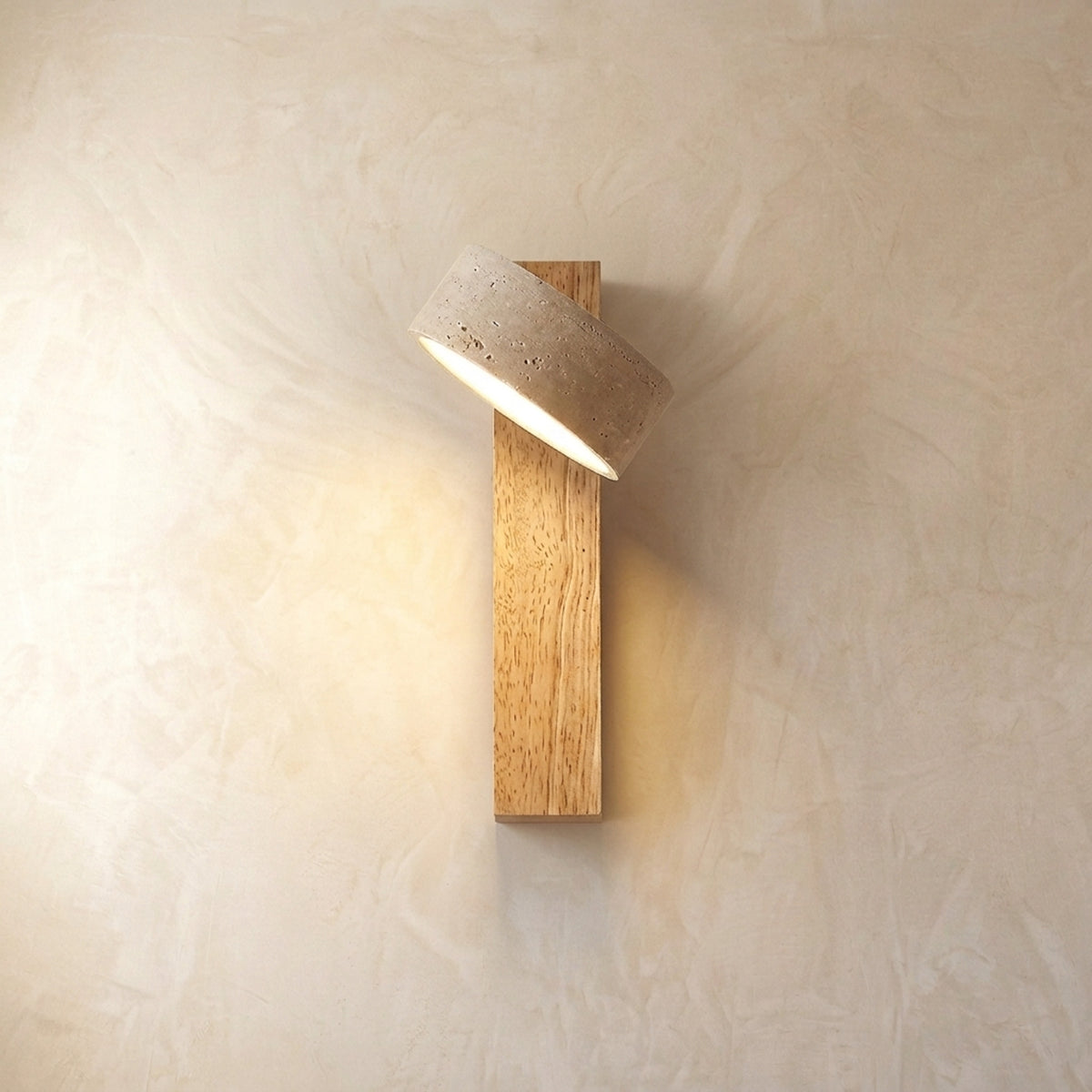 Natural Stone And Adjustable Wall Sconce With Angled Head - Image 2
