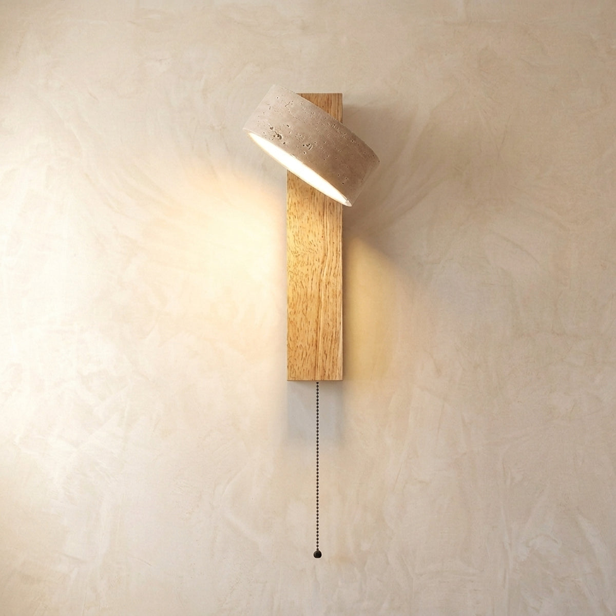Natural Stone And Adjustable Wall Sconce With Angled Head - Image 3
