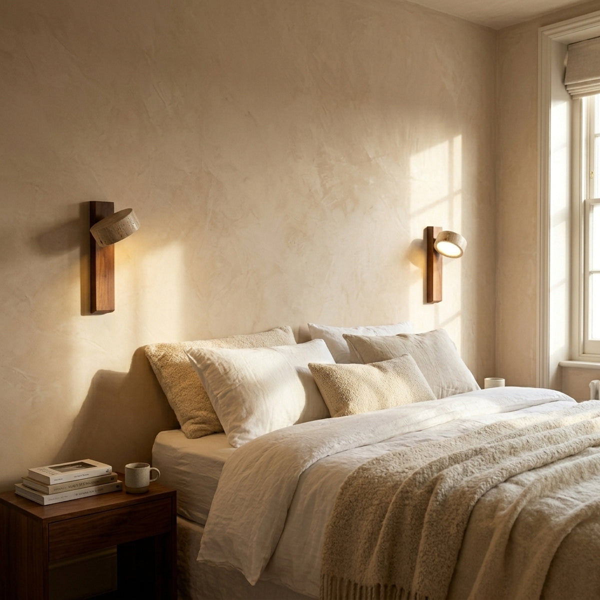 Natural Stone And Adjustable Wall Sconce With Angled Head - Image 7