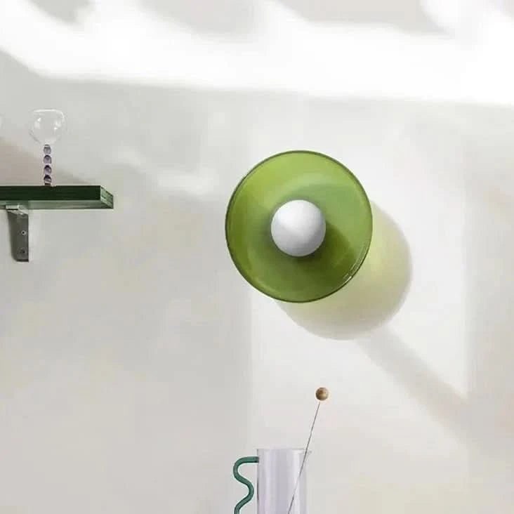 Nordic Glass Ceiling Lamp With Disc Shade - Image 5