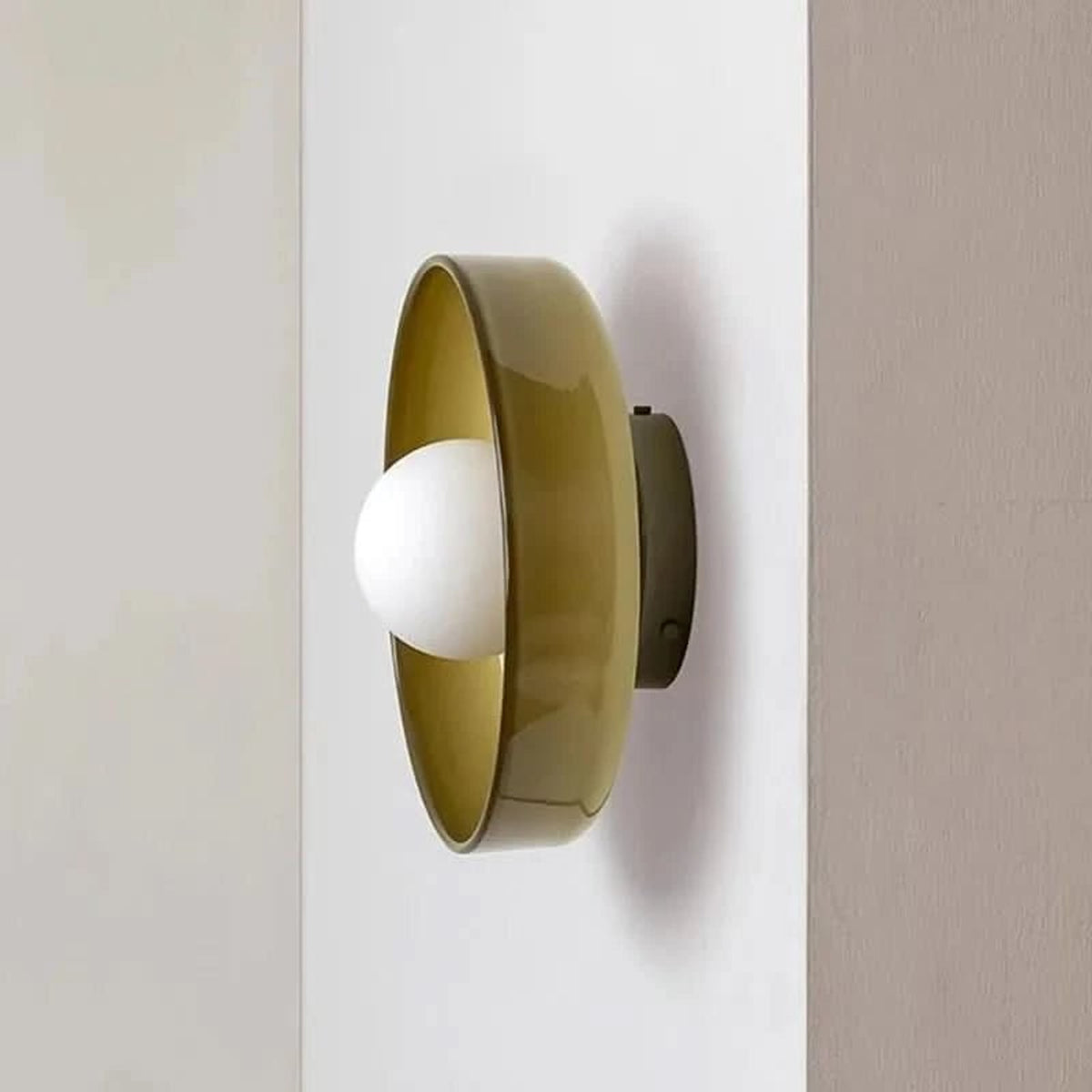 Nordic Glass Ceiling Lamp With Disc Shade - Image 8