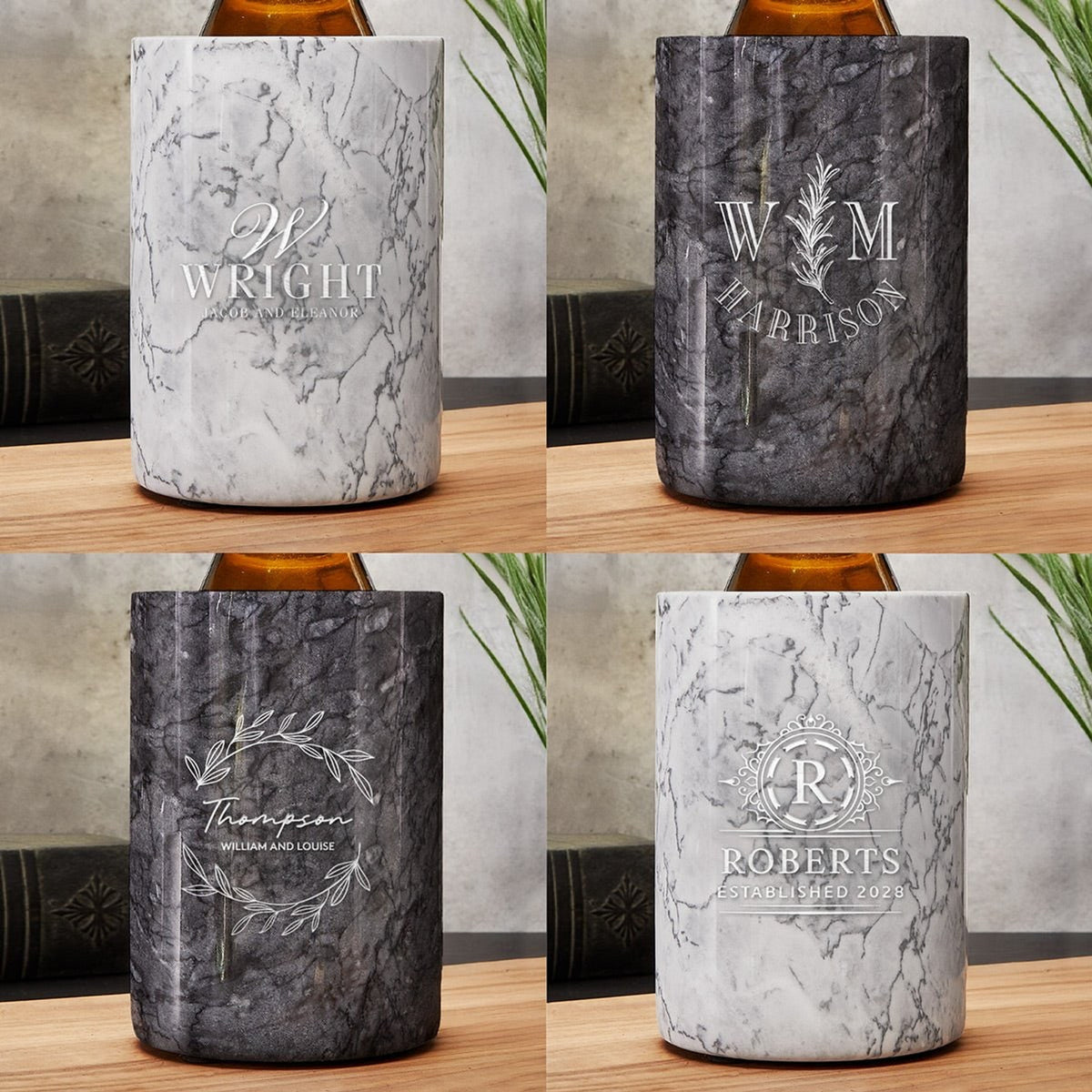 Personalized Marble Wine Chiller With Custom Design - Image 2