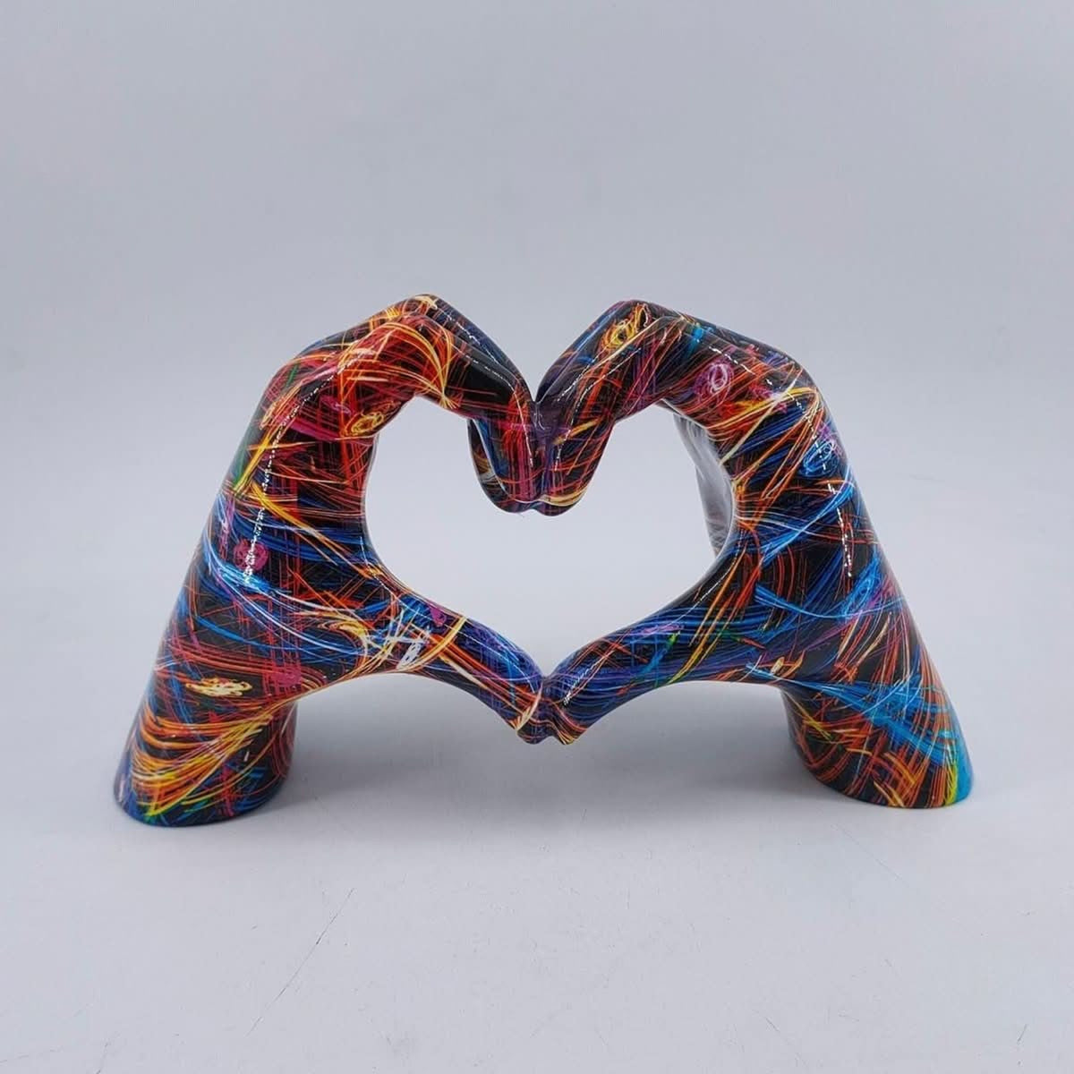 Resin Decorative Figurine Heart Hands Sculpture - Image 8