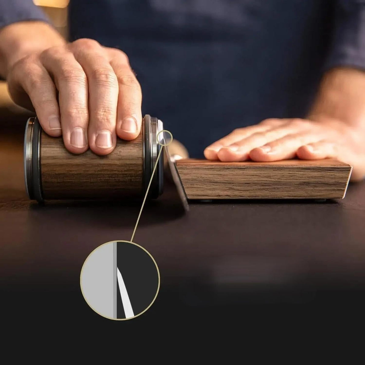 Rolling Knife Sharpener With Dual-Angle Options And Magnetic Storage Bar - Image 1