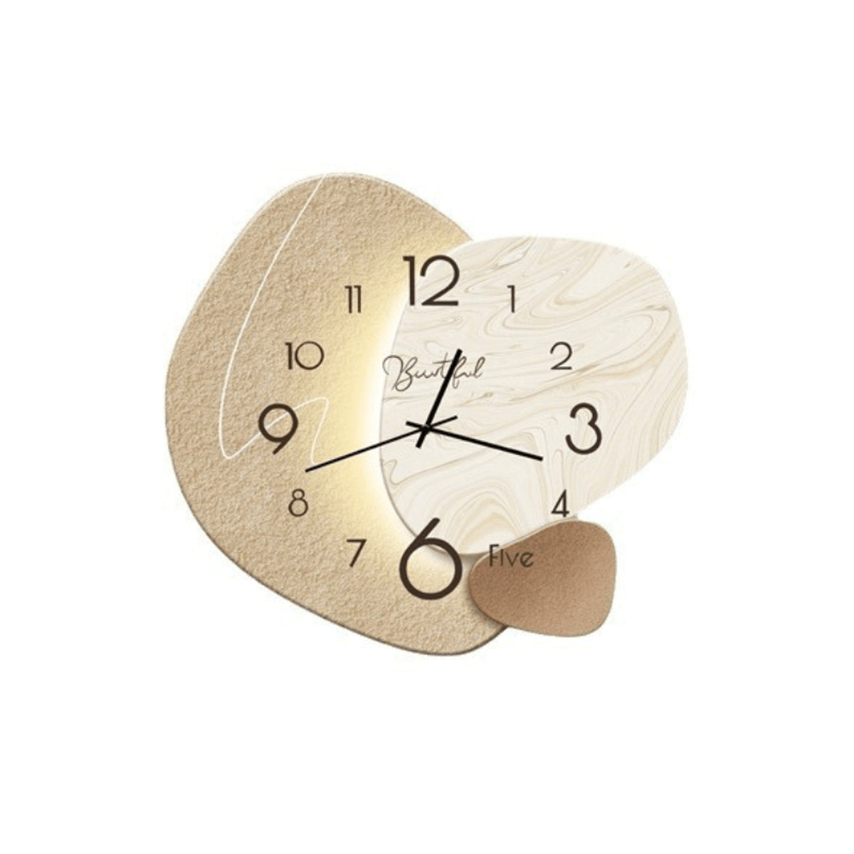 Scandinavian Wall Clock With Textured Design - Image 7