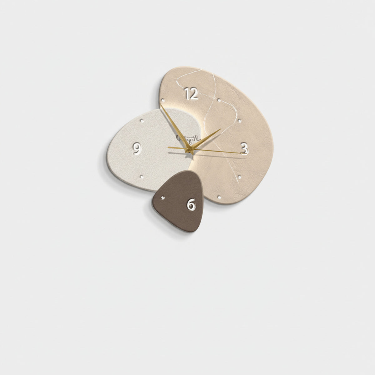 Scandinavian Wall Clock With Textured Design - Image 8