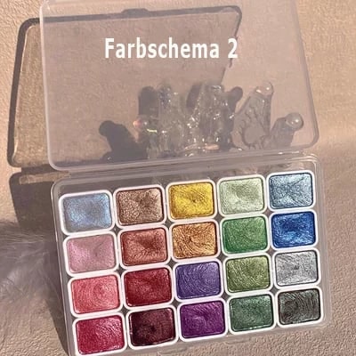 Shimmer Watercolor Paint Set 20 With Glitter Pigments For Vibrant Luminous Art - Image 8