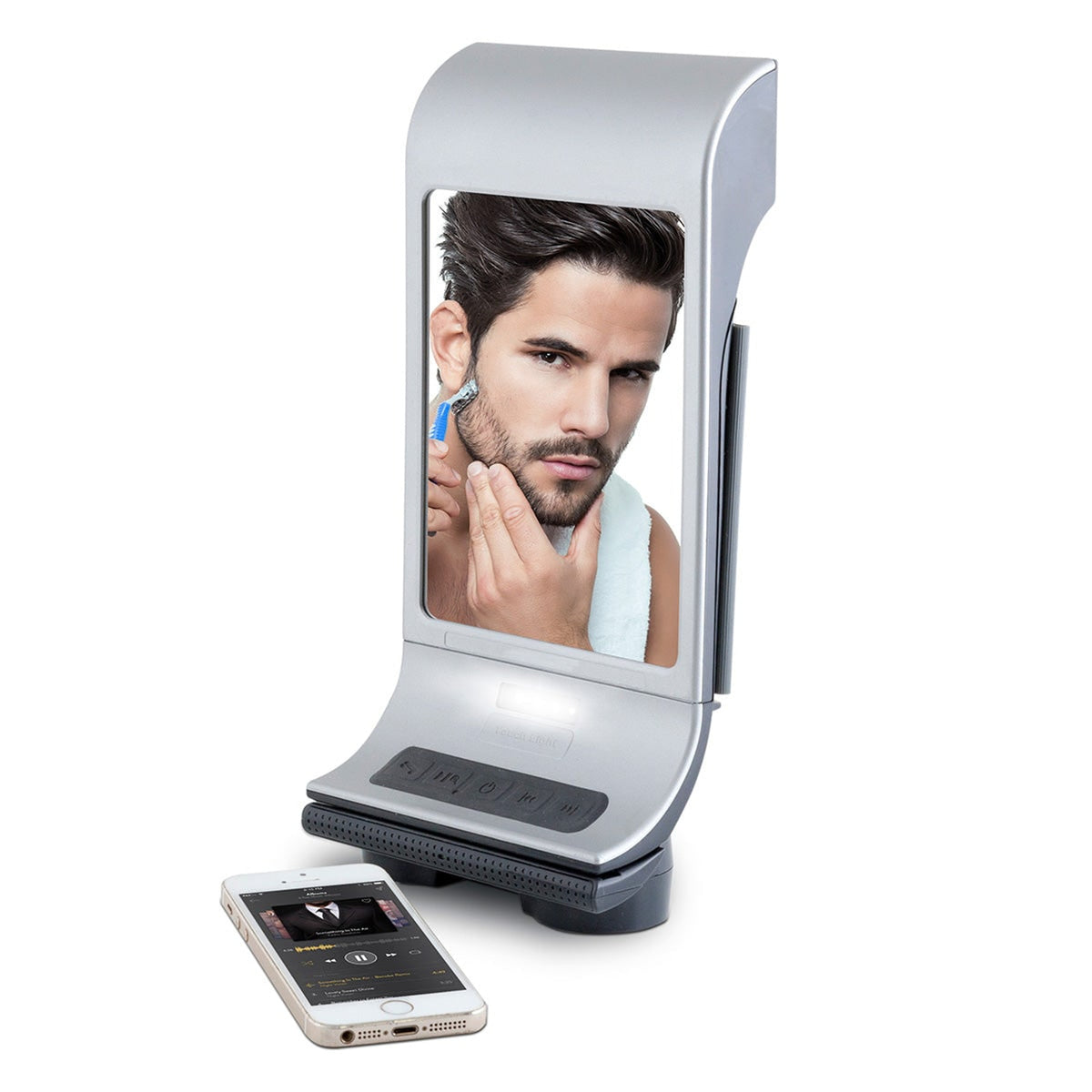 Shower Mirror With Bluetooth Speaker And LED Light - Image 2