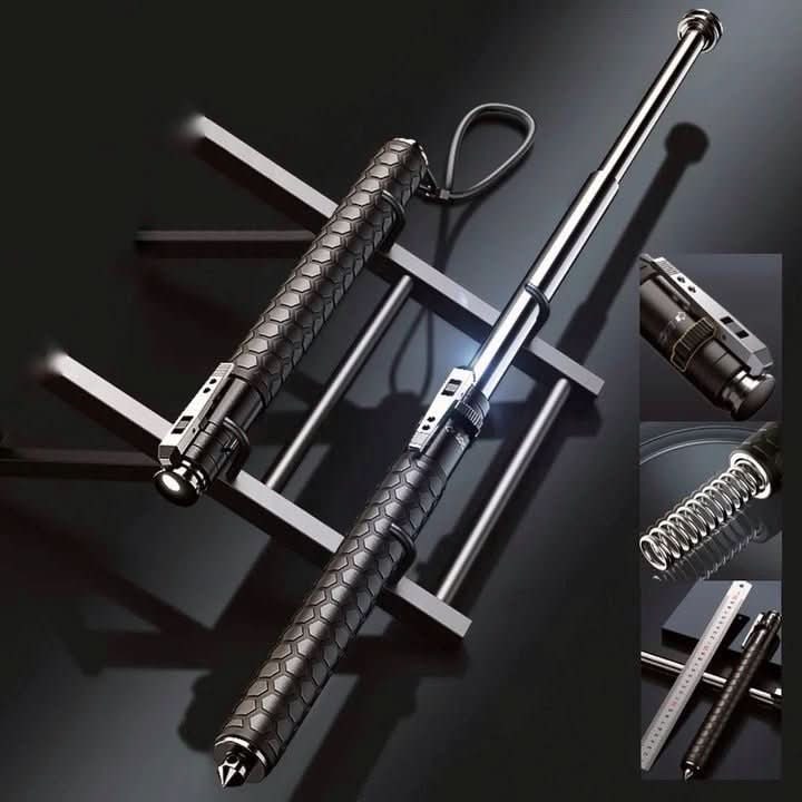 Spring-Loaded Expandable Baton With Glass Breaker For Self Defense And Hiking - Image 4